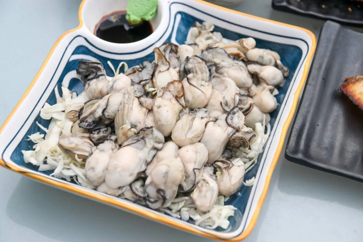 痛風到不行！爆量「鮭魚卵＋蚵仔飯」滿滿海味，巨無霸生蠔吃１顆就會飽