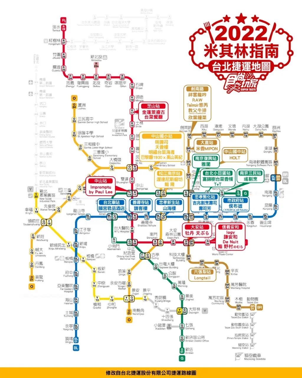搭捷運摘星了!《2022米其林指南》最強捷運地圖,北中高3城市一次收好 搭捷運摘星了!《2022米其林指南》最強捷運地圖,北中高3城市一次收好