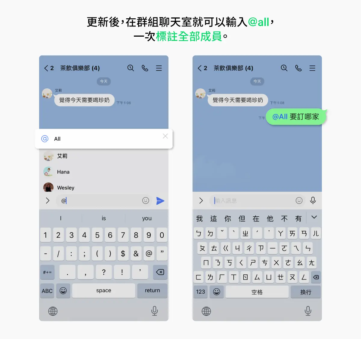 不怕手滑誤刪資料了！LINE最新４大功能上線：群組全部標記、貼圖鍵盤可排序