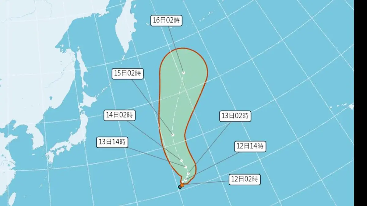 「梅花」颱風龜速北移！10縣市雨彈轟炸，恐有２颱風接力形成