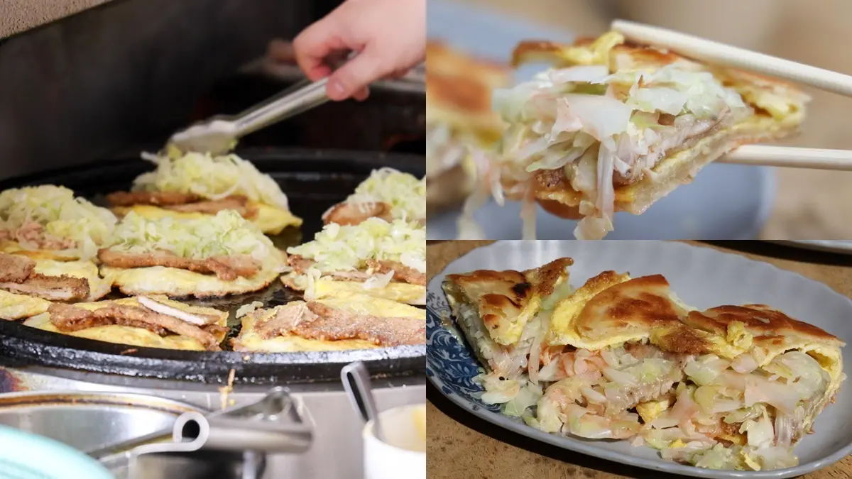 彰化人氣早餐！店家自製「厚皮蛋餅」飄香30年，包滿滿高麗菜給料不手軟