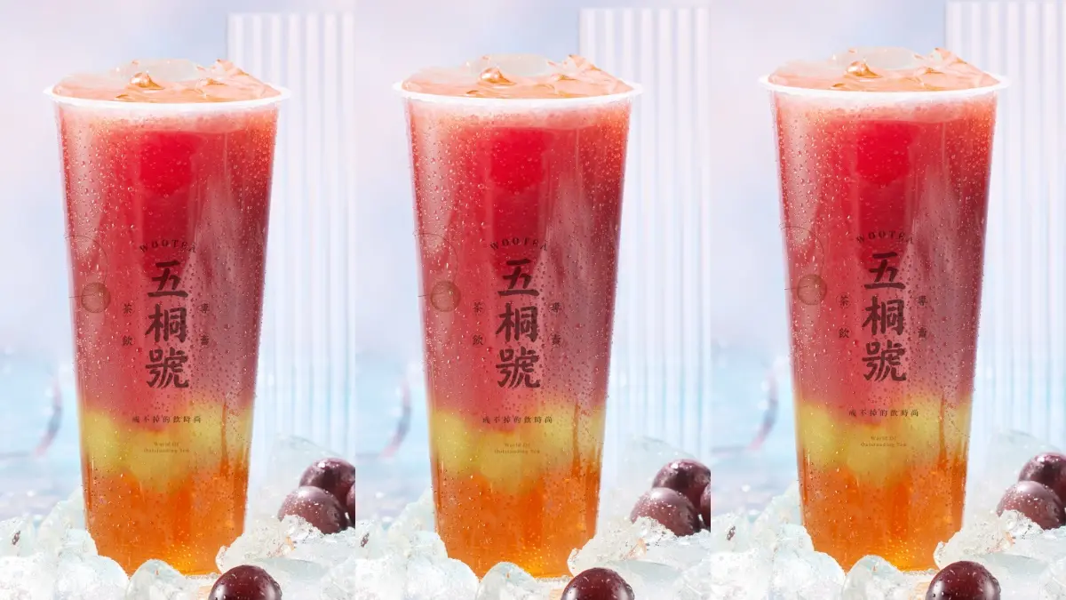 五桐號IG最美「巨峰葡萄飲」開喝！滿滿葡萄果肉＋綠茶凍＋奶霜１杯就飽足