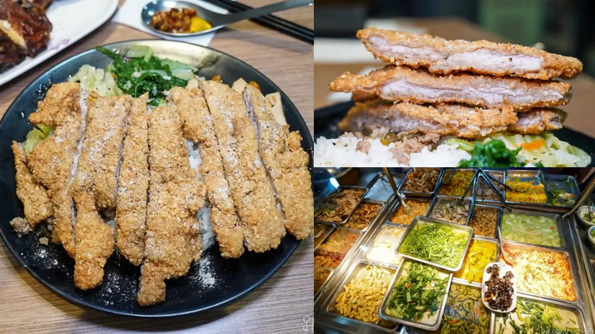 排骨大到看不到飯！「老字號排骨飯」百元內吃超飽，還能自選配菜在地人狂推