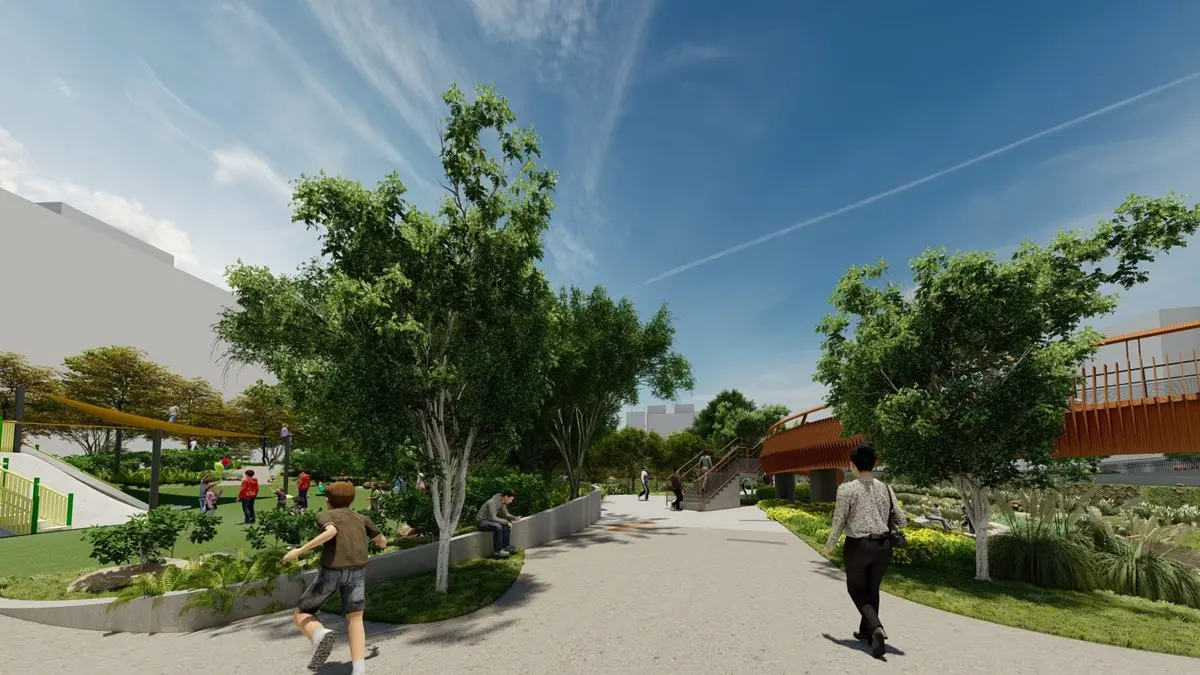 北投人好期待!磺港溪全新「生態親水公園」正式開工,未來散步環形空中步道 北投人好期待!磺港溪全新「生態親水公園」正式開工,未來散步環形空中步道