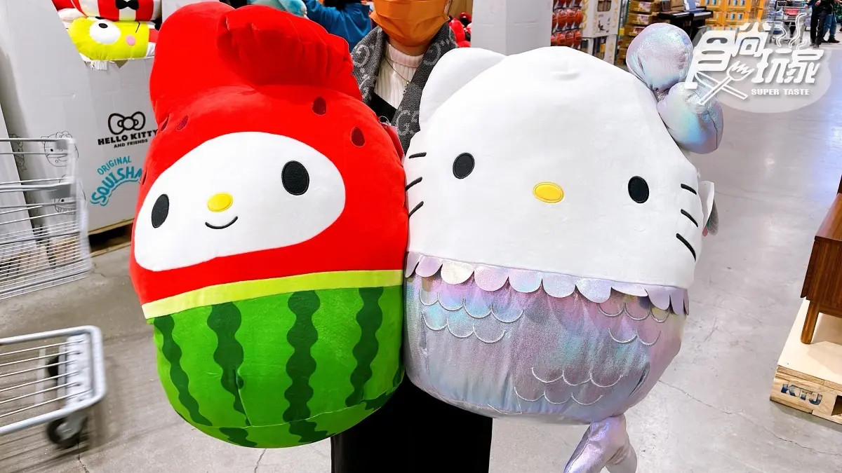 三麗鷗粉衝好市多！巨萌「20吋美樂蒂大抱枕」，再收Hello Kitty美人魚