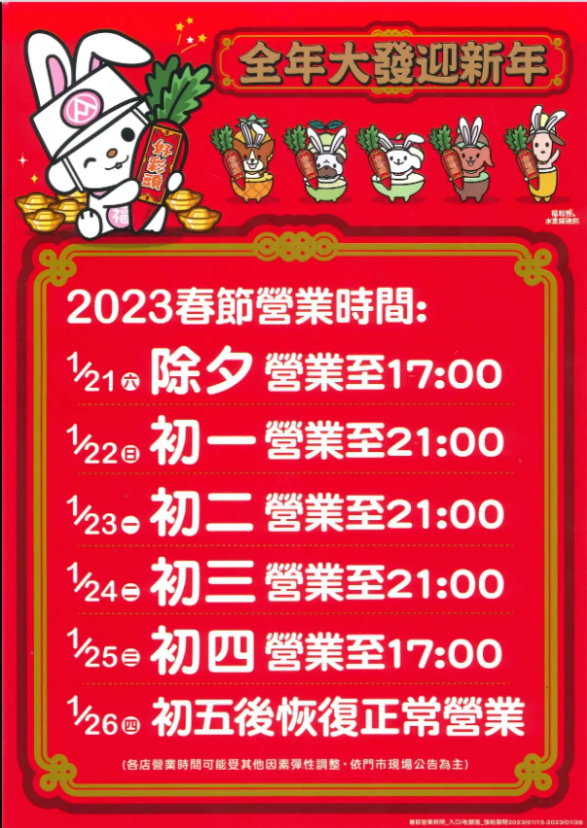 好市多初一店休！５大量販＋寶雅「春節營業時間」一次看，全聯除夕５點打烊
