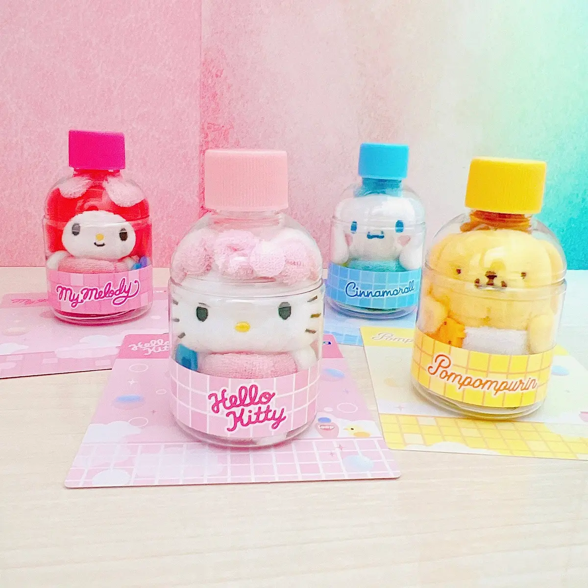 KITTY、大耳狗可愛出浴！「三麗鷗瓶中娃娃icash2.0」４角色，塞進寶特瓶Q爆