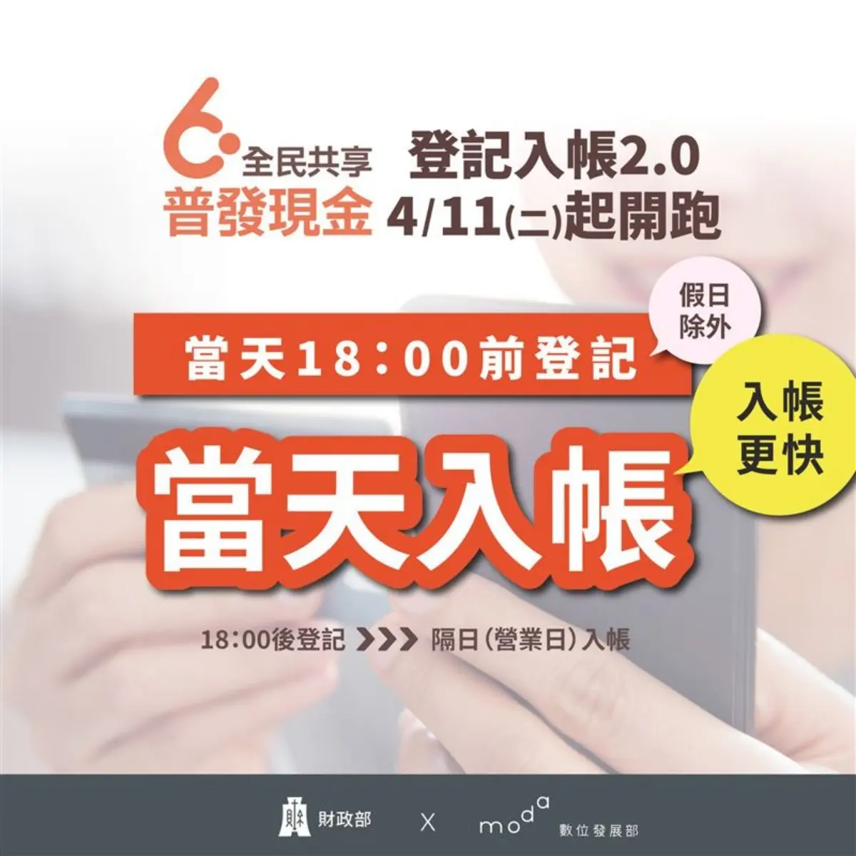 登記入帳2.0來了！普發6000元「當天」入戶頭，開放時間、步驟一次看