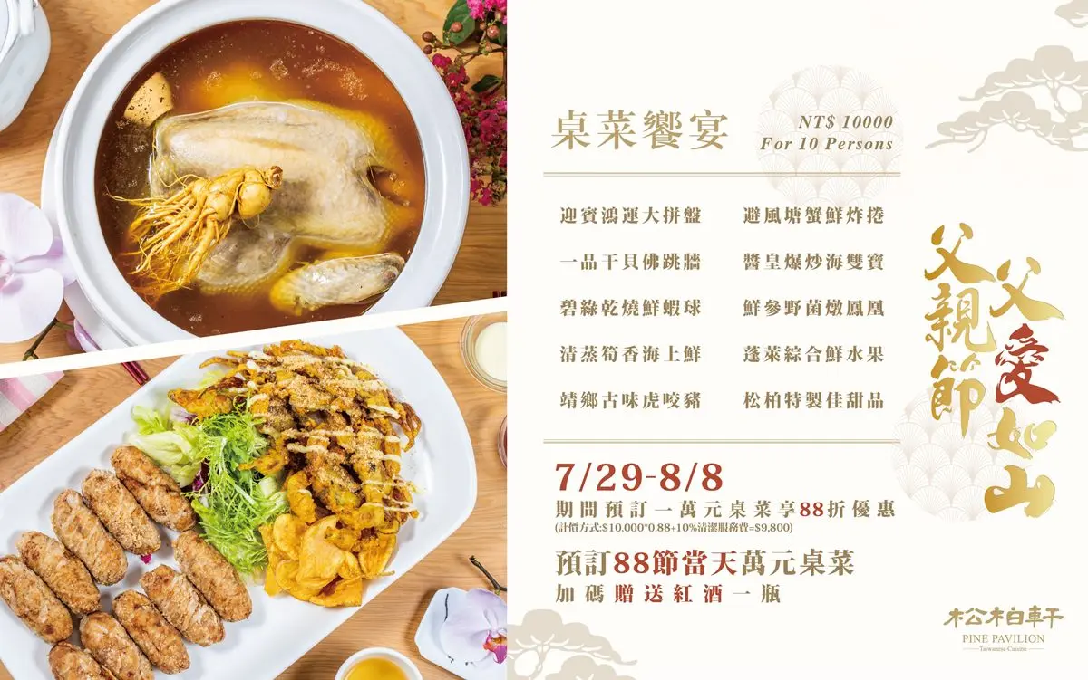 穿父女裝「免費入園」!衝「台版兼六園」吃父親節大餐,限時預訂套餐88折 穿父女裝「免費入園」!衝「台版兼六園」吃父親節大餐,限時預訂套餐88折