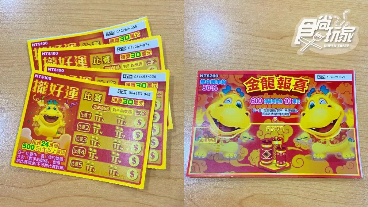 這款中獎率100%！龍年17款必買刮刮樂推薦：CP值最高、中獎率、頭獎一次看