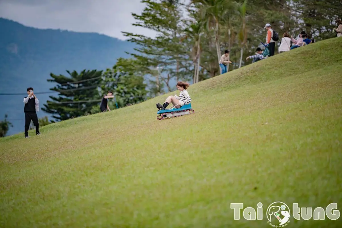 ６歲以下免費入園！台東「初鹿牧場」５玩法：餵牛牛、免費玩滑草、吃牛奶冰