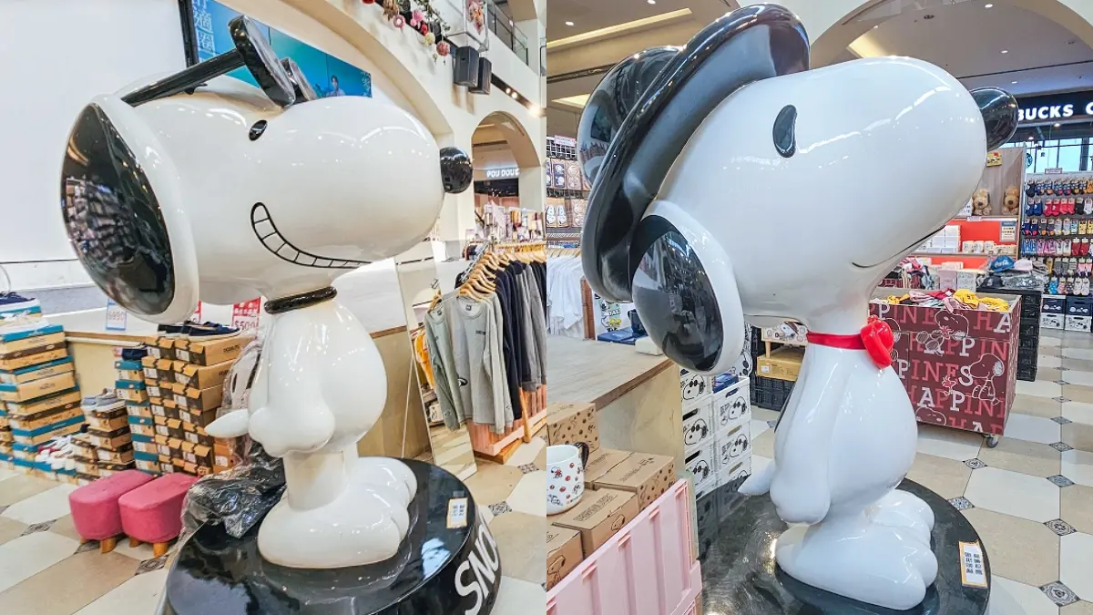 打卡３隻巨型史努比！開逛「史努比專賣店」百款周邊，趴睡史努比寶寶超萌