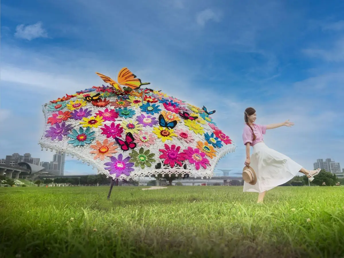 免費拍女神級美照！新北最大公園變「花花世界」，鑽石花園、６米高熊熊美翻