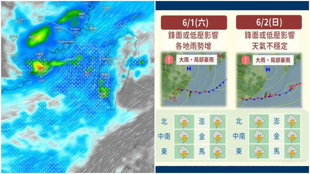 颱風「馬力斯」最快今日生成！進入廣東後恐大轉彎，這２天全台防豪大雨