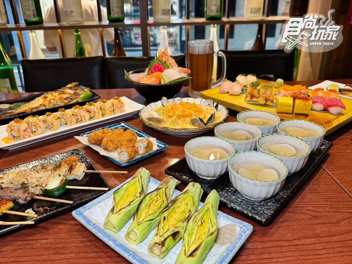 超過100款日料、海鮮吃到飽！東區最狂居酒屋，必嗑巨無霸「鮭魚毛毛蟲」
