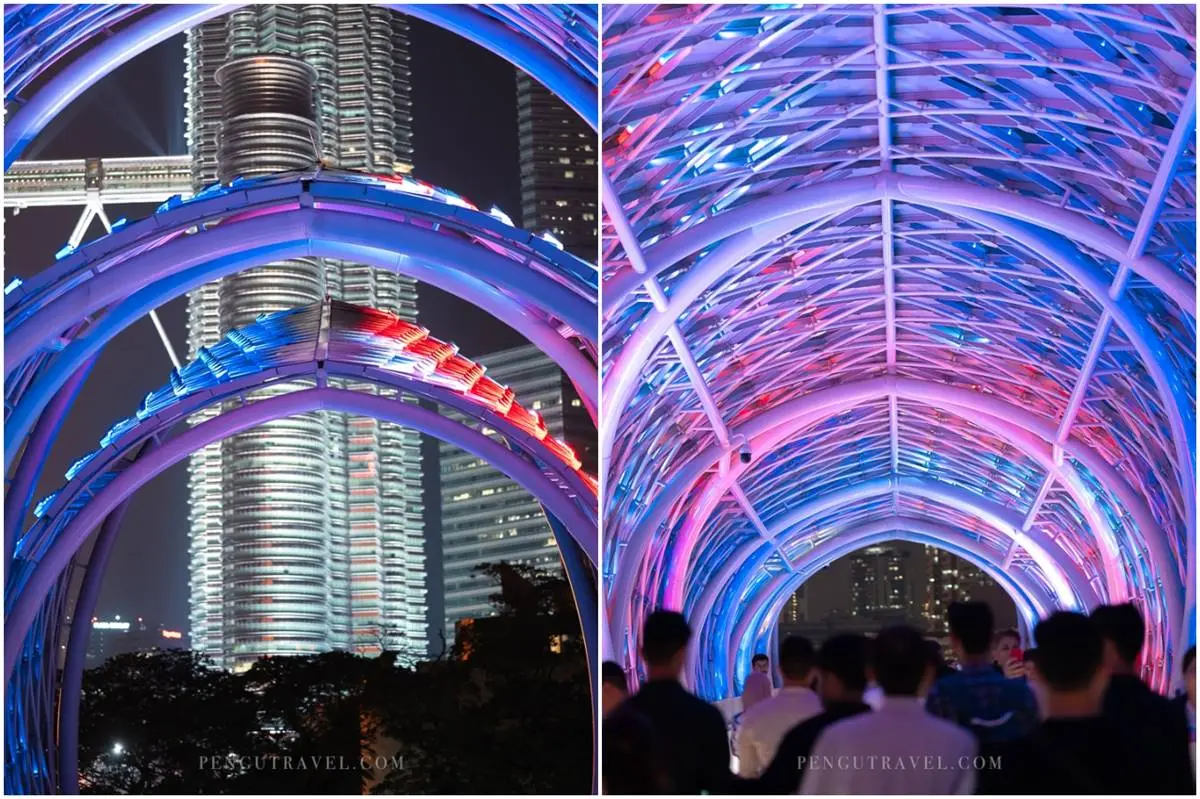 ４千盞LED燈最炫天橋！新人氣景點同框最高大樓，繽紛燈光堪稱「最美夜景」