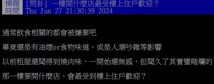 住家１樓開什麼店最受歡迎？網友一面倒推薦「它」：風水佳、治安免費升級