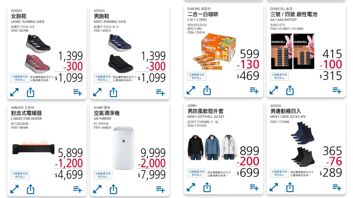 好市多防風外套下殺699元!網友好評婆媽搶買,加碼愛迪達289元起 好市多防風外套下殺699元!網友好評婆媽搶買,加碼愛迪達289元起