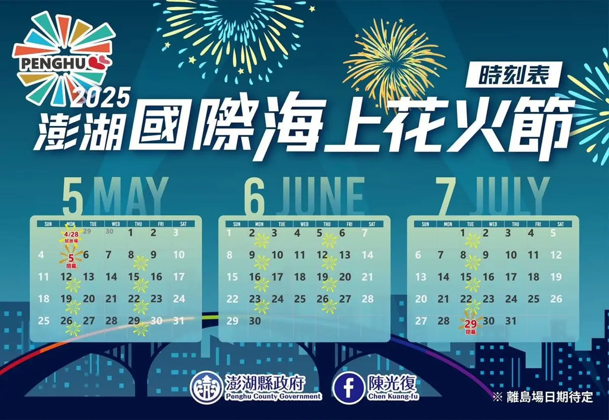 「2025澎湖花火節」29場次時間出爐！史努比主題無人機秀，最佳觀賞點在這