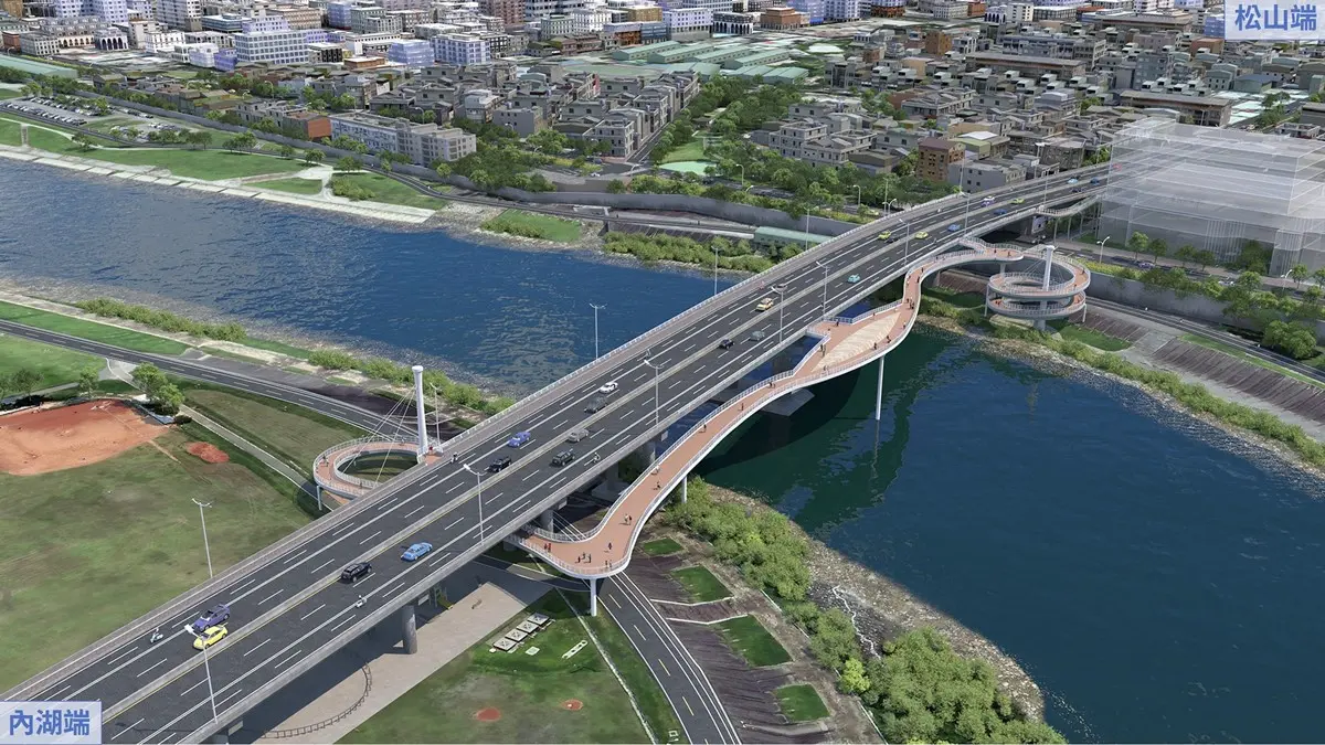 台北看飛機景點+1!新增「人行景觀橋」這時完工,山河景觀、夕陽美景全收 台北看飛機景點+1!新增「人行景觀橋」這時完工,山河景觀、夕陽美景全收