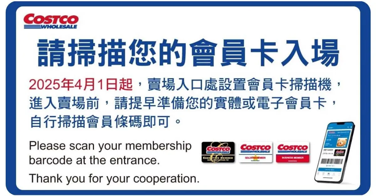 4月新制一次看!普拿疼、高鐵便當漲價,「1交通新規」違者噴24000元 全台好市多新制度!好市多將改「電子掃描」入場,「這天起」開始實施