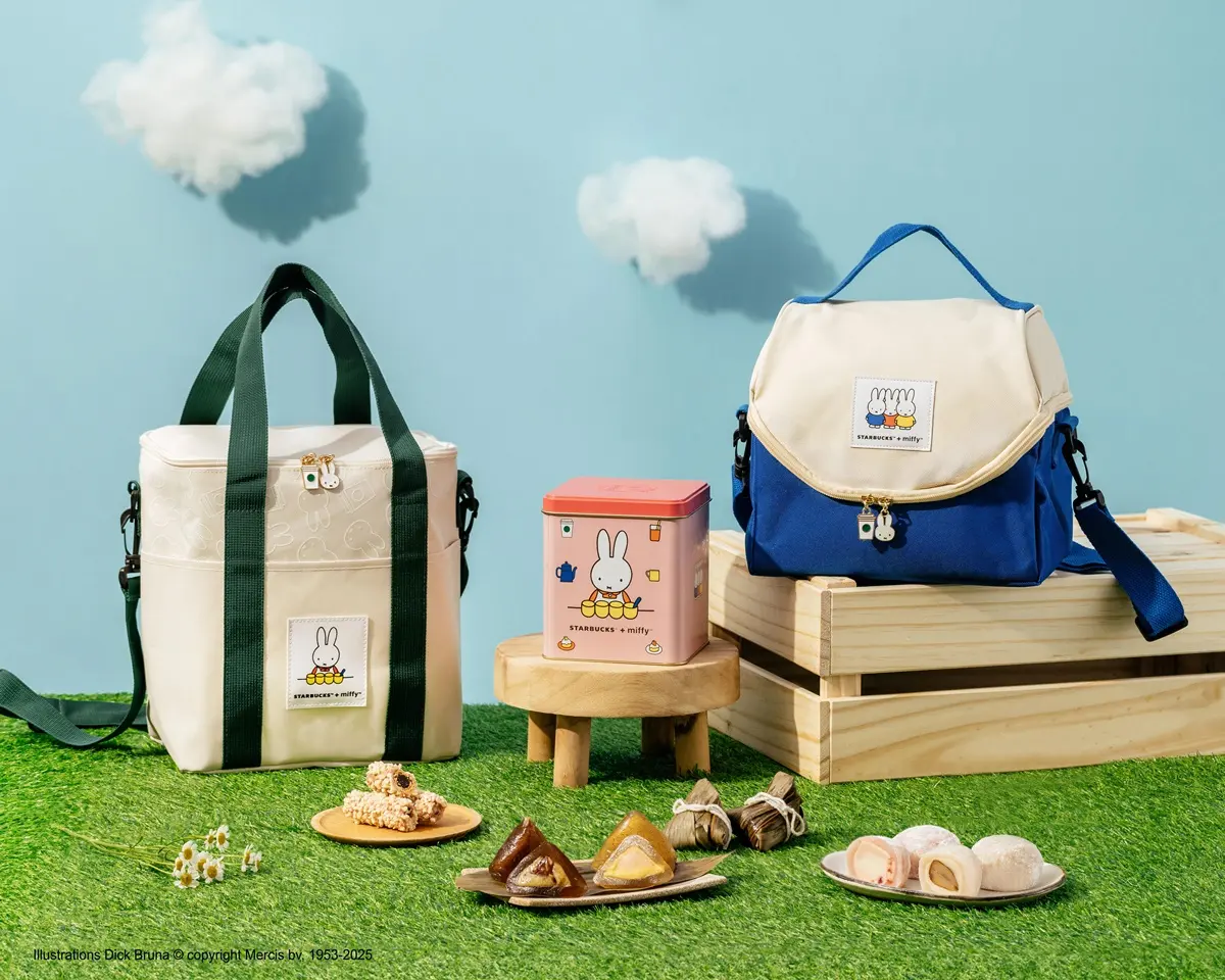 米飛兔綠圍裙娃娃太Q！「星巴克ｘmiffy」10款周邊開箱，端午禮盒買一送一券