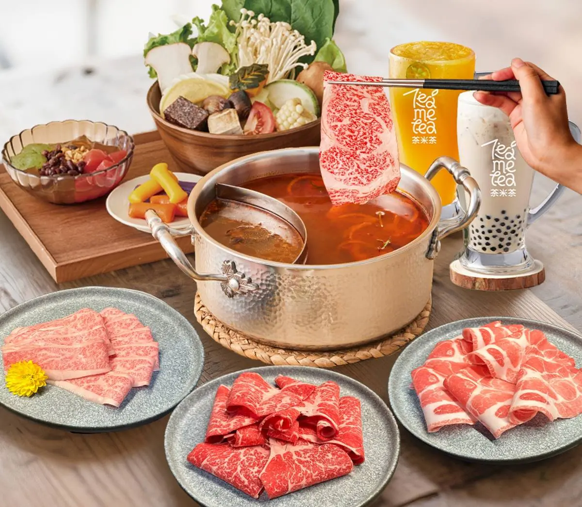 高CP值火鍋買一送一！380元起吃到飽，自助吧咖哩飯、粉圓冰、小菜無限續