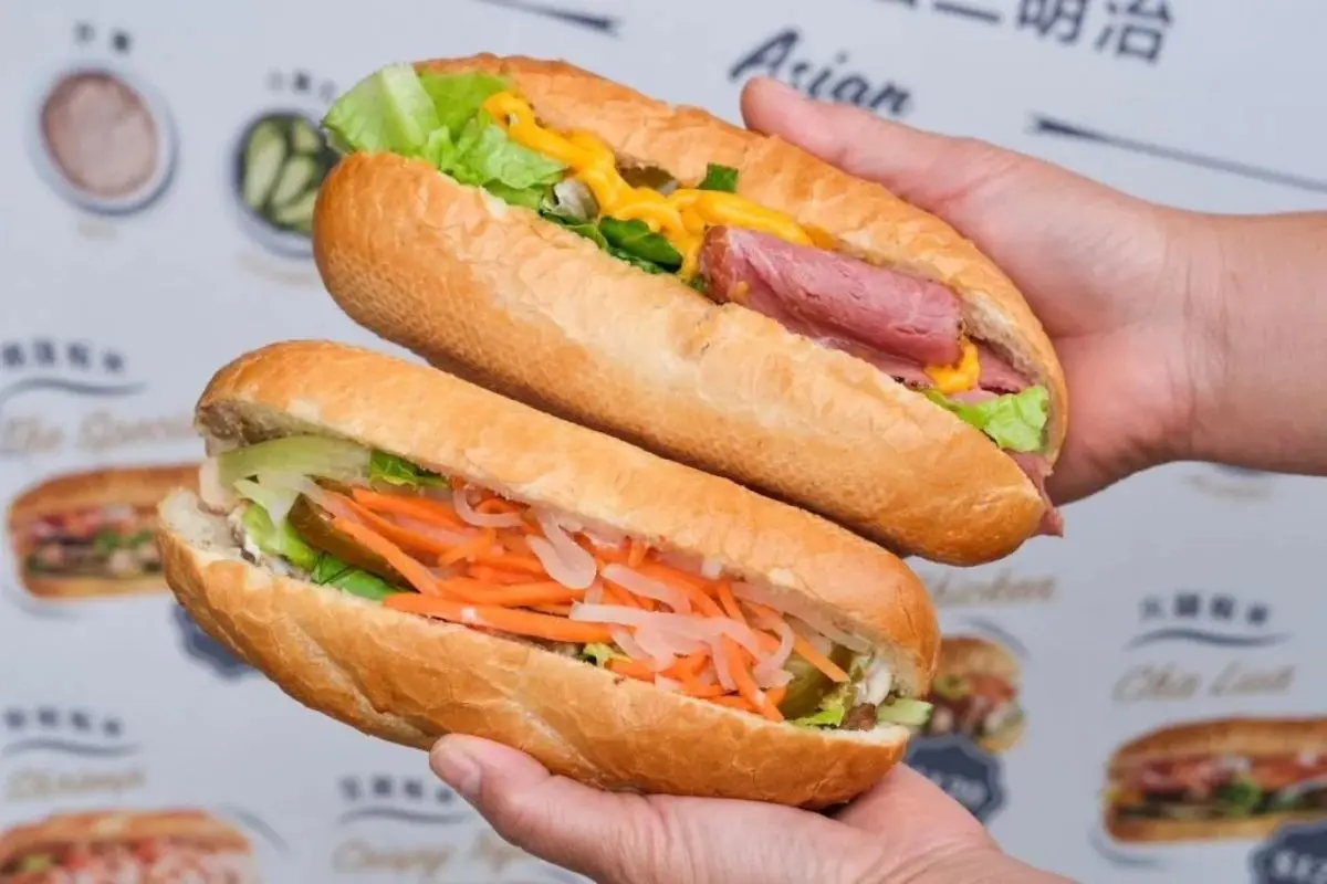 【異國美食祭】越法三明治買一送一！雞肉丸粄米口味好評98％，吃１個飽２餐