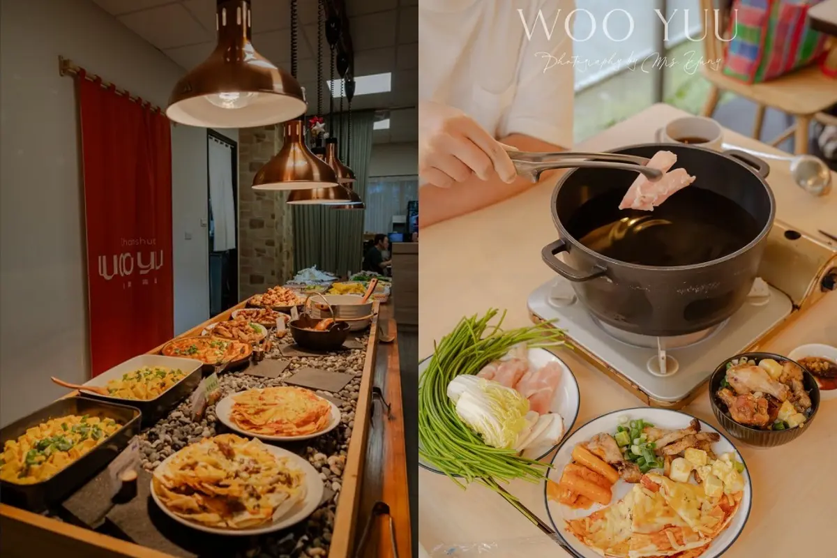 蟬說：霧語半自助晚餐有熱炒料理和各式火鍋食材供自由選擇。