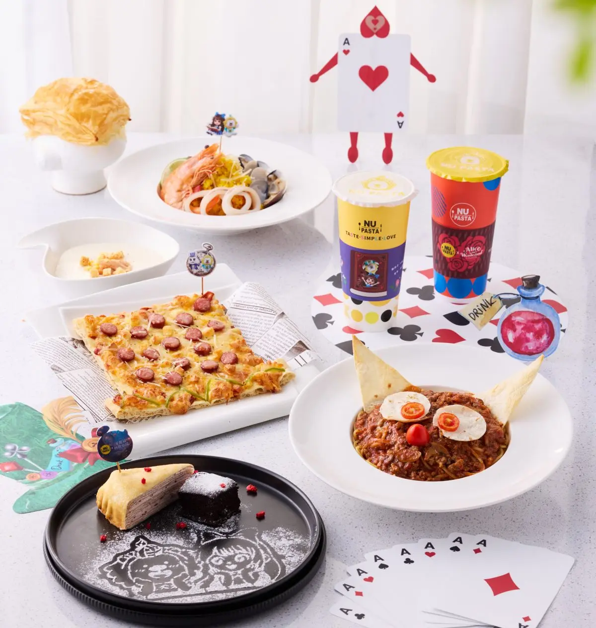 【耶誕狂歡祭】NU PASTA雙人套餐現折200元！跨界攜手「愛麗絲拯救仙境」好吃又好拍