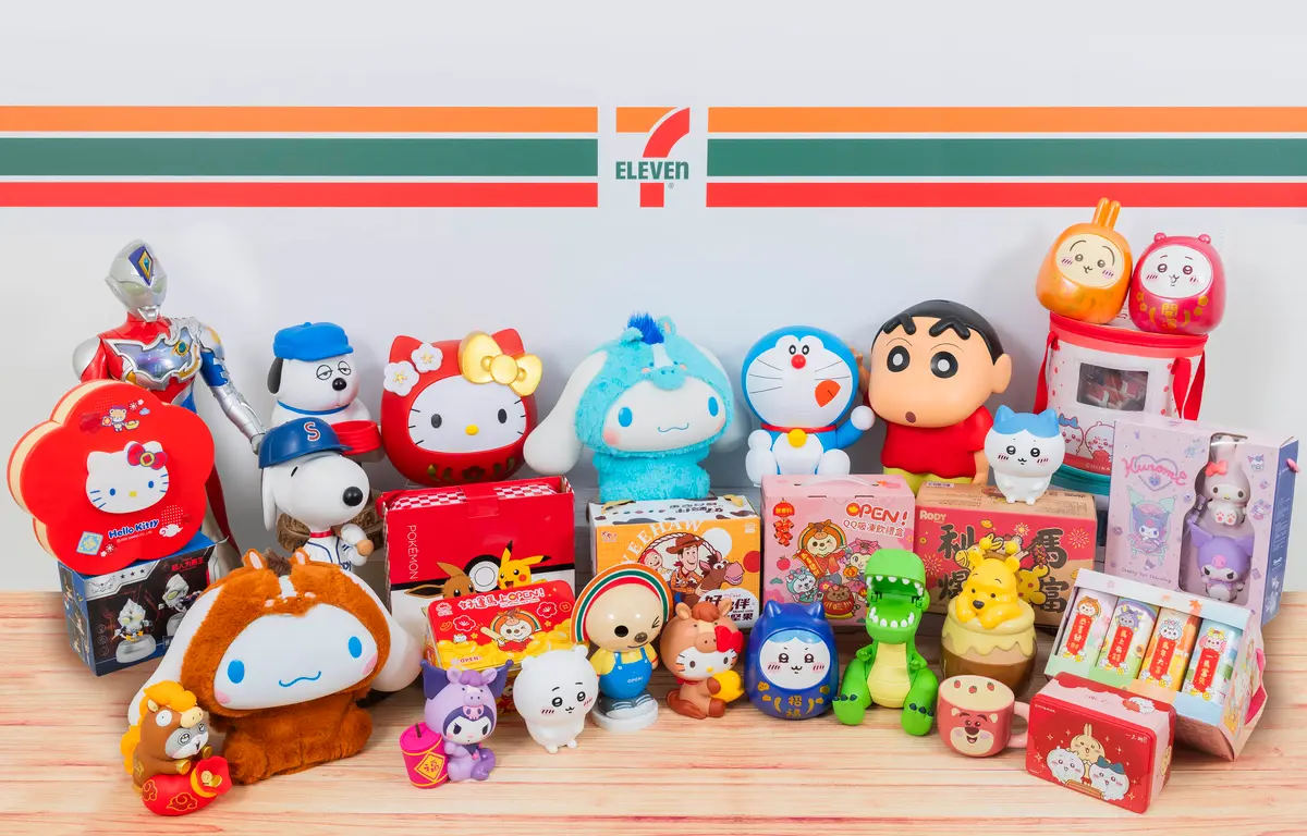 7-11「卡通IP春節禮盒」20款！吉伊卡哇達摩、蠟筆小新造型桶、大耳狗變裝公仔(中獎公布)