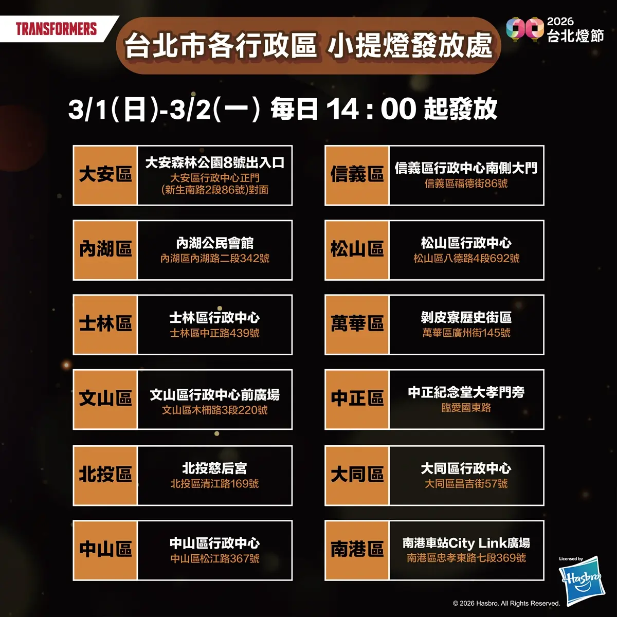 全台最帥提燈!2026台北燈節「變形金剛提燈」限量發放,領取地點、時間快看 全台最帥提燈!2026台北燈節「變形金剛提燈」限量發放,領取地點、時間快看
