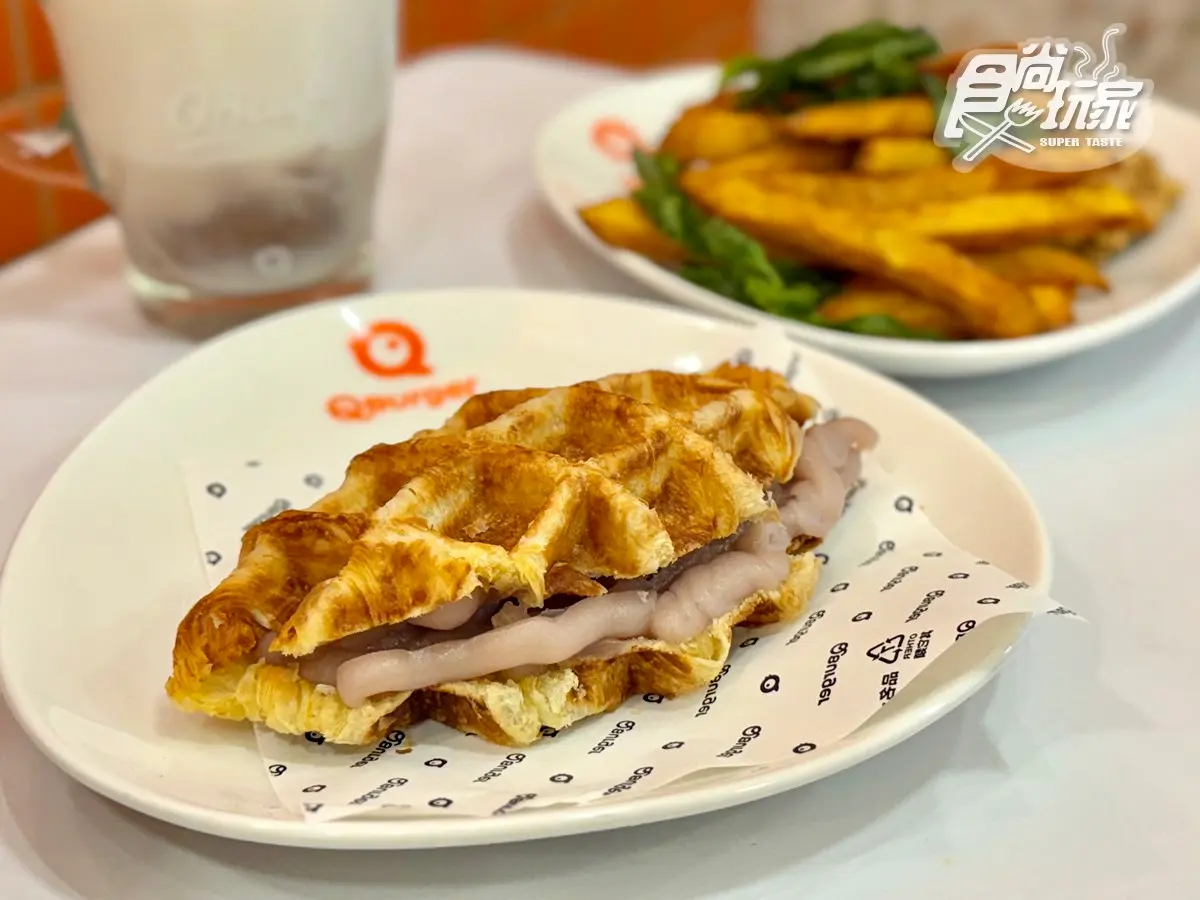 芋頭控快衝！Q Burger超狂「芋頭季」７款開箱，爆漿乳酪烤餅、可朗芙