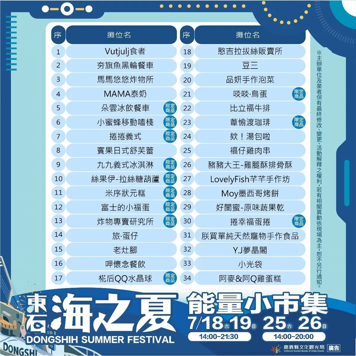 嘉義百萬級海上煙火！「東石海之夏」７月回歸，免費看演唱會、逛美食市集