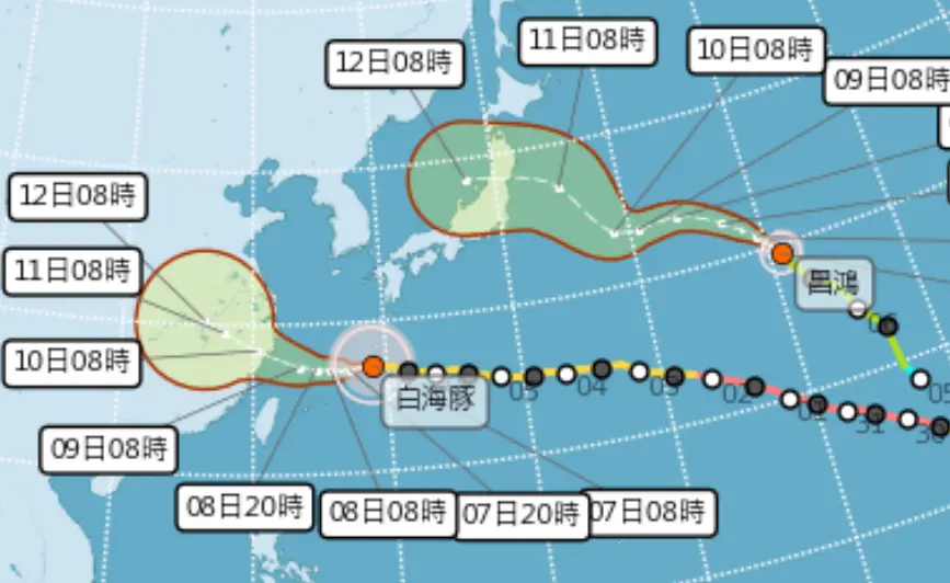 白海豚颱風逼近中!氣象署最快14:30發海警,「這時間」風雨最劇烈 白海豚颱風逼近中!氣象署最快14:30發海警,「這時間」風雨最劇烈