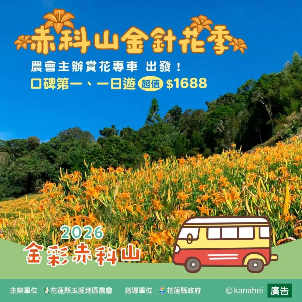 2026花蓮金針花季開跑!合照卡娜赫拉巨型氣球,賞花景點推薦、即時花況直播 2026花蓮金針花季開跑!合照卡娜赫拉巨型氣球,賞花景點推薦、即時花況直播