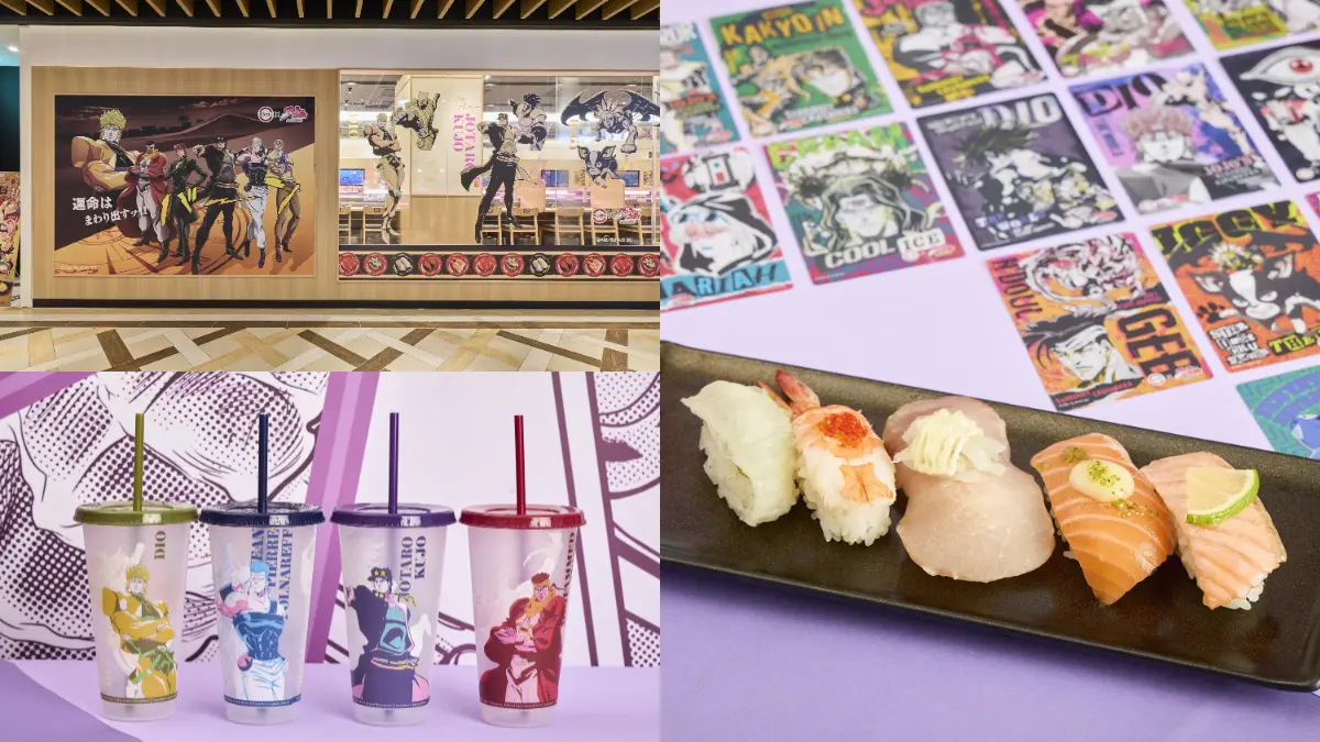 壽司郎x《JOJO的奇妙冒險》全台６間主題店登場！聯名餐點、57款周邊搶先看