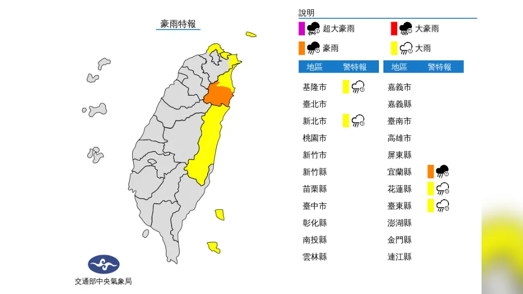 圖／中央氣象局 今大學學測陰雨綿綿溫略回升！週日又鋒面來襲轉雨恐伴隨雷電